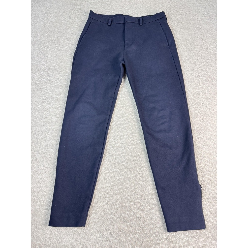 COS Pants Mens 30x30 Navy Blue Ponte‎ Stretch Jogger Ankle Zip Slim Tapered